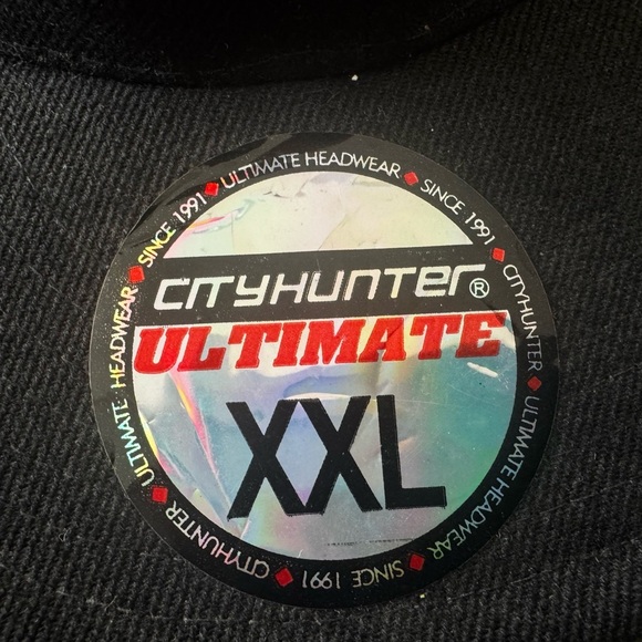Gothic Atlanta A City Hunter XXL Black Fitted Hat Red “A” Logo Ultimate Headwear - Picture 2 of 3